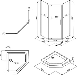 Triton Душевой уголок Дека-Блэк 100/100 Щ0000062933 – фотография-5