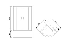 Royal Bath Душевой уголок 90/90 BK RB 90BK-T с поддоном – фотография-4