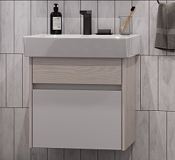 Акватон Мебель для ванной Верди Pro 60 подвесная белая/ясень фабрик – фотография-6