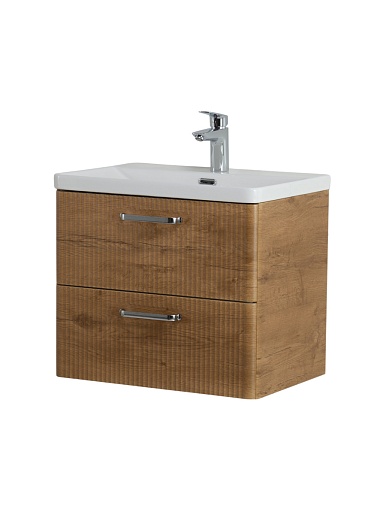 BelBagno Тумба с раковиной Due 50 подвесная Rovere Nature ручки Хром полированный – фотография-12