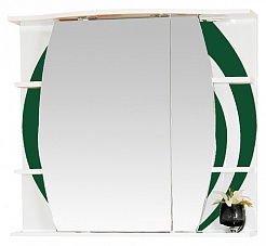 Misty Зеркальный шкаф Каролина 80 R зеленое стекло – фотография-1