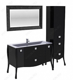 Aquanet Зеркало для ванной "Мадонна 120" черное (168326) – фотография-2