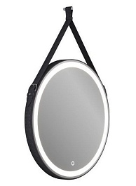 Teymi Зеркало Tiko D50 LED сенсор чёрный кожаный ремень T20902S – фотография-1