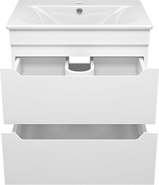 Misty Тумба с раковиной Бриз 60 подвесная белая матовая – фотография-4