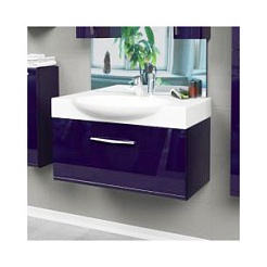  Тумба с раковиной "Solo 75" баклажан – фотография-1