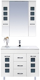 Misty Зеркальный шкаф Квадро 105 белый – фотография-2