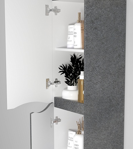 Водолей Пенал подвесной Адель 35 L серый камень – картинка-3