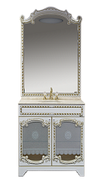 Misty Зеркало Элис 80 белое/патина – фотография-2