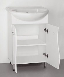 Style Line Мебель для ванной Эко Стандарт №12 55 (Уют) с ЗШ Лилия белая – фотография-4