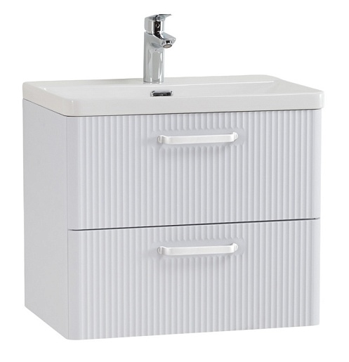 BelBagno Тумба с раковиной Due 50 подвесная Белый металлик ручки Белые – фото-1