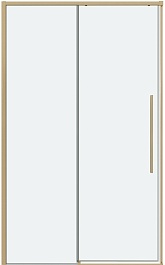 Grossman Душевая дверь в нишу Galaxy 110x195 профиль золото сатин стекло прозрачное – фотография-1