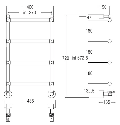 Margaroli Полотенцесушитель Sole 370-442 золото – фотография-2