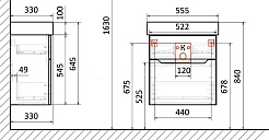 Jorno Тумба под раковину Folk 55 антрацит – фотография-6