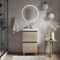 Vigo Мебель для ванной Cross 500-0-2 подвесная дуб давос натуральный – фотография-2