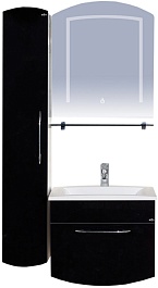 Misty Тумба с раковиной Корсика 70 черный рояль – фотография-2