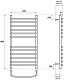 Point Полотенцесушитель водяной П12 400x800 PN05148S хром – картинка-6