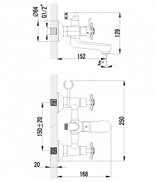 Lemark Смеситель "Partner LM6542C" для ванны – фотография-2