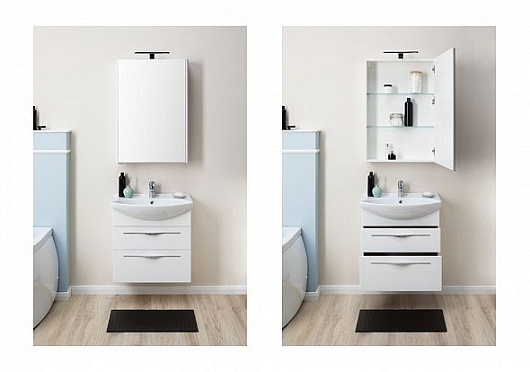 Aquanet Тумба с раковиной Ирвин 65 белая – фотография-8