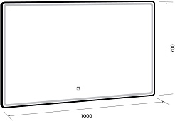 Dreja Зеркало Point 100x70 Led-подсветка – фотография-7