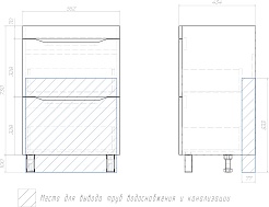 Vigo Мебель для ванной Wave 600-0-2 дуб золотой – фотография-23