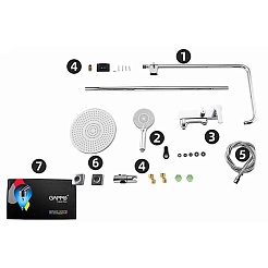 Gappo Смеситель для ванны с душем G2402 хром – фотография-4