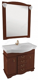 Aquanet Зеркало для ванной "Луис 110" темный орех – фотография-2