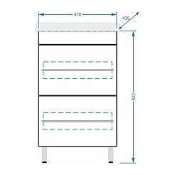 Stella Polare Тумба с раковиной Ванесса 50 напольная – фотография-3