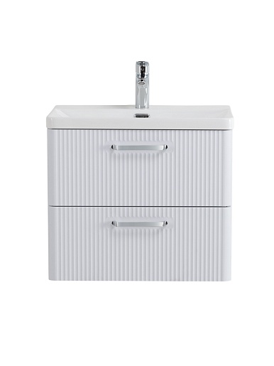 BelBagno Тумба с раковиной Due 60 подвесная Белый металлик ручки Хром полированный – фотография-10