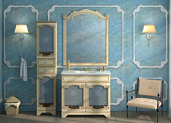 Misty Мебель для ванной Элис 100 бежевая патина – фотография-10