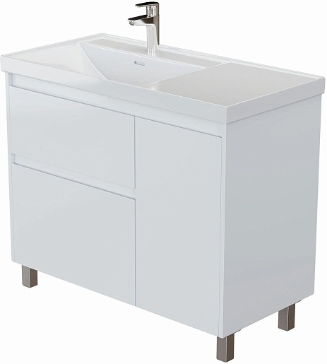 Aquanet Тумба с раковиной Nova Lite 2.0 100 L белая – фотография-4
