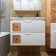 Бриклаер Мебель для ванной Форест 80 подвесная белый/дуб золотой – фотография-19