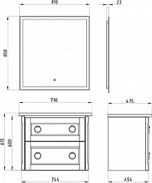 ASB-Woodline Тумба с раковиной Рома 80П белая – фотография-9