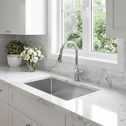 Mixline Мойка подстольный монтаж 65/44 (3,0) выпуск 3 1/2 сатин НАНО декор – фотография-3