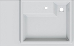 СанТа Мебель для ванной под стиральную машину Марс 80 R белая/янтарное дерево – фотография-12