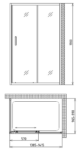 Gemy Душевой уголок Victoria S30191B-A100 – картинка-3