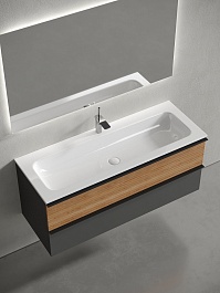 Sancos Тумба с раковиной Delta 120 дуб красный/графит раковина Grace 121 CN7017 – фотография-10