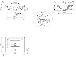 Viant Тумба с раковиной Марсель 50 подвесная белая – фотография-11