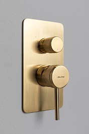 Allen Brau Смеситель для ванны Priority 5.31A11-GB (с внутренней частью, 3 выхода) золото – фотография-4