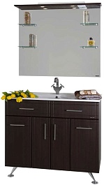 Водолей Тумба с раковиной "Ницца D 100" венге без б/к, умывальник Ницца – фотография-3