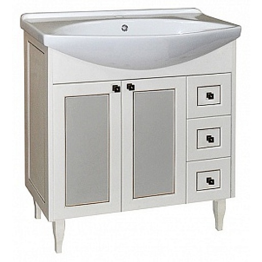 Атолл Мебель для ванной "Палермо 85" dorato витрина – фотография-2