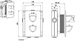 Allen Brau Смеситель для ванны Infinity 5.21216-31 (с внутренней частью, 2 выхода) черный матовый – фотография-4