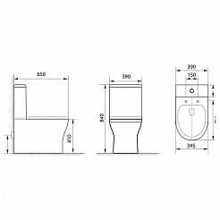 Aquanet Унитаз-компакт Rimless Roll-C-1 CL-12249B-1 – фотография-5