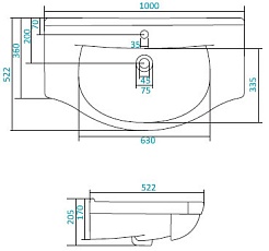 СанТа Мебель для ванной Эльбрус Прима 100 свет – фотография-9