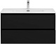 Aquanet Мебель для ванной Вега 2.0 90 Flat подвесная черная матовая – картинка-32