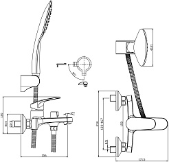 Rossinka Смеситель для ванны RS45-30 хром – фотография-2