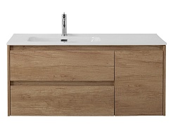 BelBagno Тумба с раковиной Kraft 100 L подвесная Rovere Nebrasca Nature – фотография-1