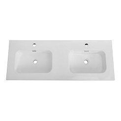 Cezares Тумба с раковиной Eco Cer-N 120-1 R bianco lucido CZR-8095-120-R ручки сатиновое золото – фотография-3