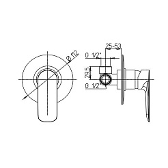 Paini Смеситель для душа Nove 09YO690 встраиваемый, чёрный – фотография-3