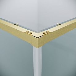 Grossman  Душевой уголок Galaxy 90x70x195 профиль золото сатин стекло прозрачное – фотография-10