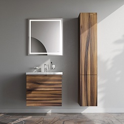 Am.Pm Тумба под раковину Gem 60 подвесная орех – фотография-8